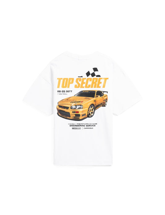 CARNIVAL X TOP SECRET R34 GTR OVS T-SHIRT WHITE
